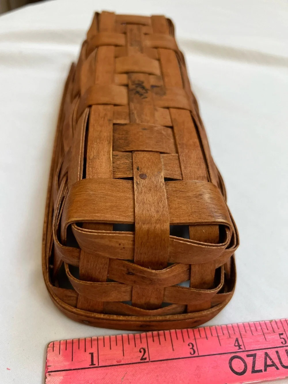 Vintage Longaberger 1991 Cracker Bread Basket Signed ABOUT 11